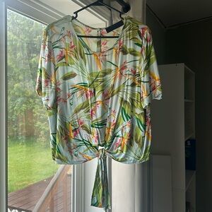 Blue tropical shirt size L